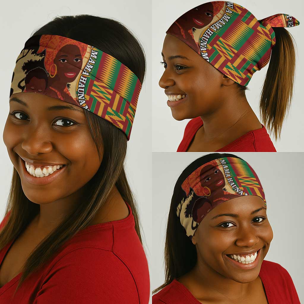 African Happy Mother's Day Neck Gaiter Black Mothers Kente Pattern LT15
