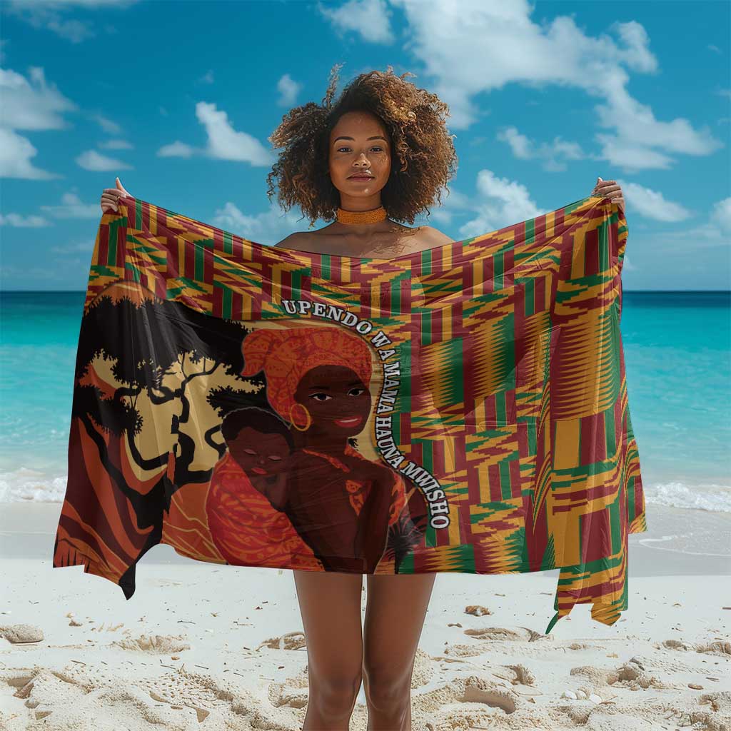 African Happy Mother's Day Sarong Black Mothers Kente Pattern
