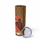 African Happy Mother's Day Skinny Tumbler Black Mothers Kente Pattern