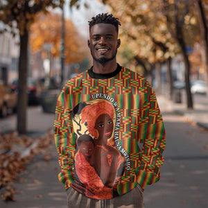 African Happy Mother's Day Sweatshirt Black Mothers Kente Pattern