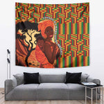 African Happy Mother's Day Tapestry Black Mothers Kente Pattern