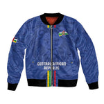 Custom Central African Republic Football Bomber Jacket Allez Les Fauves