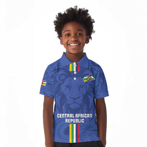 Custom Central African Republic Football Kid Polo Shirt Allez Les Fauves
