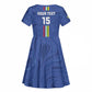 Custom Central African Republic Football Kid Short Sleeve Dress Allez Les Fauves
