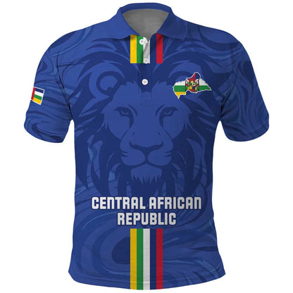 Custom Central African Republic Football Polo Shirt Allez Les Fauves