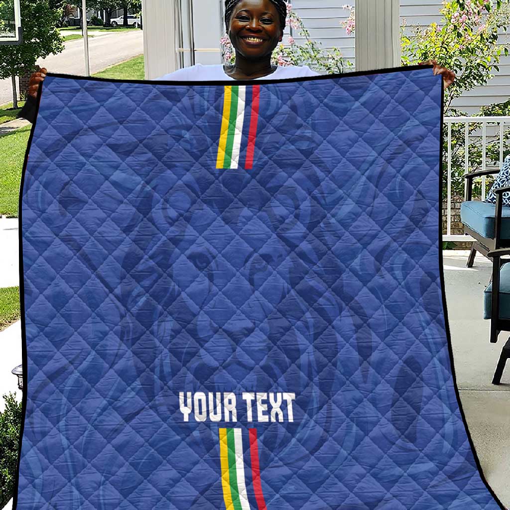 Custom Central African Republic Football Quilt Allez Les Fauves