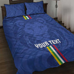 Custom Central African Republic Football Quilt Bed Set Allez Les Fauves