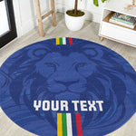 Custom Central African Republic Football Round Carpet Allez Les Fauves