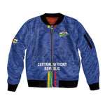Custom Central African Republic Football Sleeve Zip Bomber Jacket Allez Les Fauves