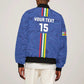 Custom Central African Republic Football Sleeve Zip Bomber Jacket Allez Les Fauves