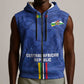 Custom Central African Republic Football Sleeveless Zip Hoodie Allez Les Fauves - African Pride