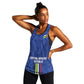 Custom Central African Republic Football Women Racerback Tank Allez Les Fauves