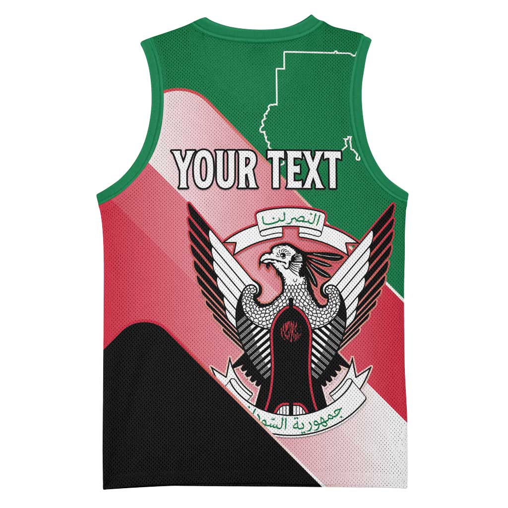 Personalized Sudan Basketball Jersey Coat Of Arms Flag Style LT15