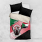 Personalized Sudan Bedding Set Coat Of Arms Flag Style