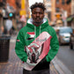 Personalized Sudan Hoodie Coat Of Arms Flag Style