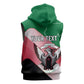 Personalized Sudan Sleeveless Zip Hoodie Coat Of Arms Flag Style - African Pride