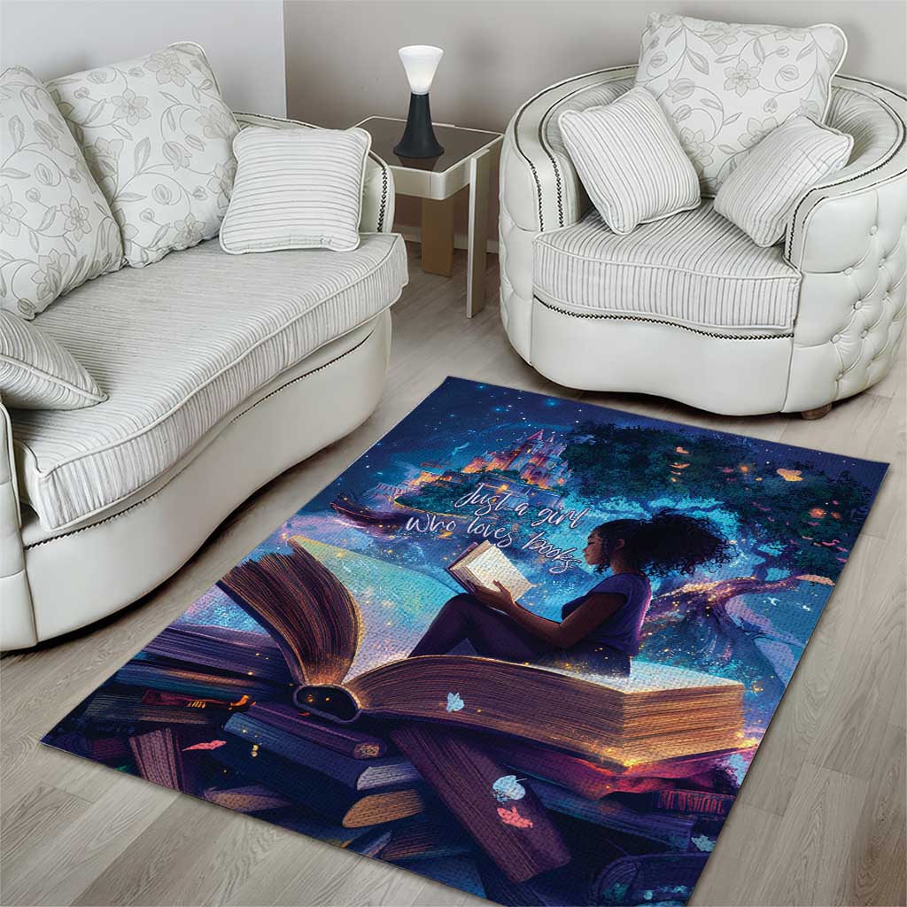 Black Girls Book Lovers Area Rug So Many Books - So Little Time