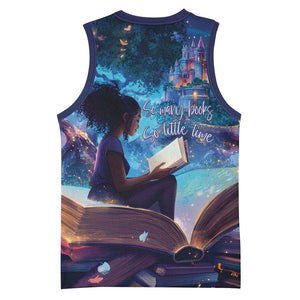 Black Girls Book Lovers Basketball Jersey So Many Books - So Little Time LT15