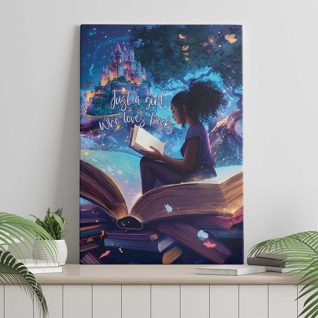 Black Girls Book Lovers Canvas Wall Art So Many Books - So Little Time