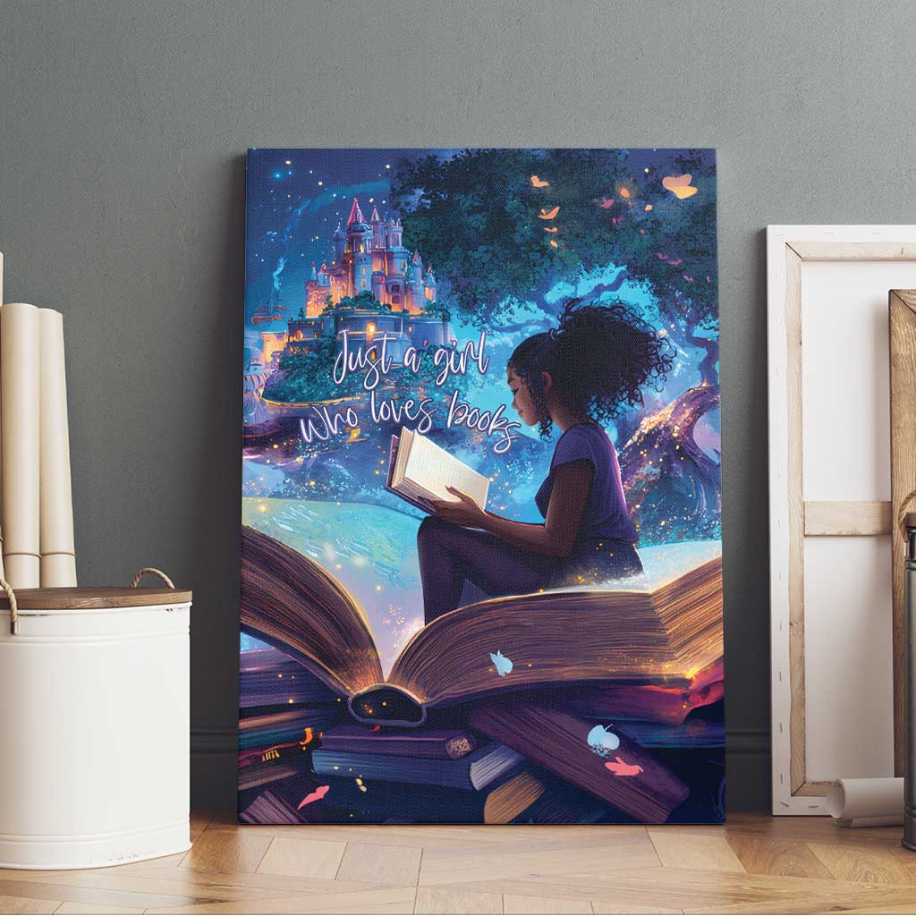 Black Girls Book Lovers Canvas Wall Art So Many Books - So Little Time