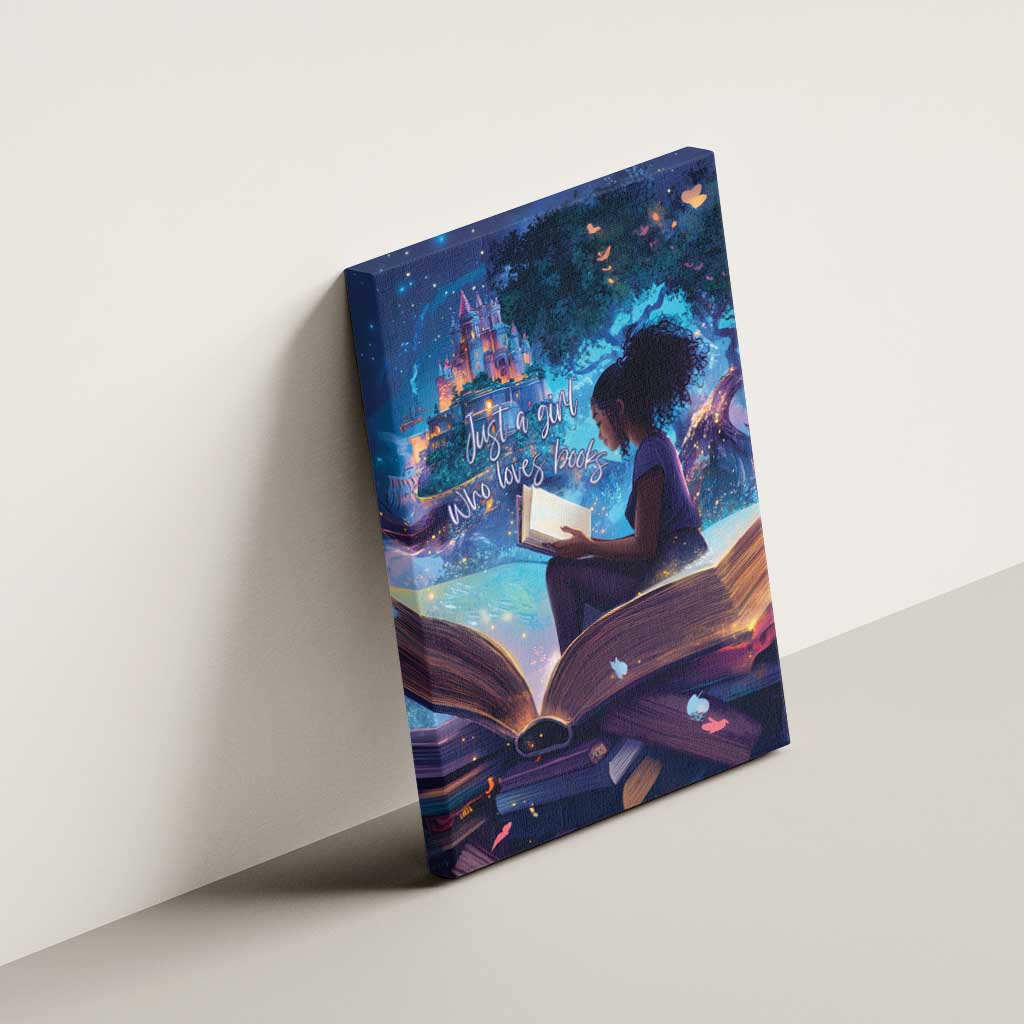 Black Girls Book Lovers Canvas Wall Art So Many Books - So Little Time