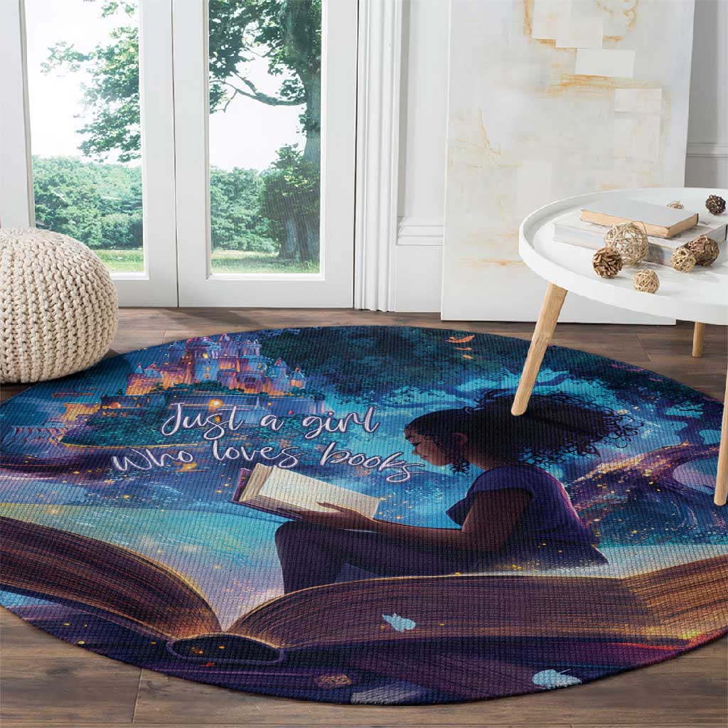 Black Girls Book Lovers Round Carpet So Many Books - So Little Time