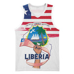 Personalised Liberia Flag Day Basketball Jersey Coat Of Arms With Map LT15