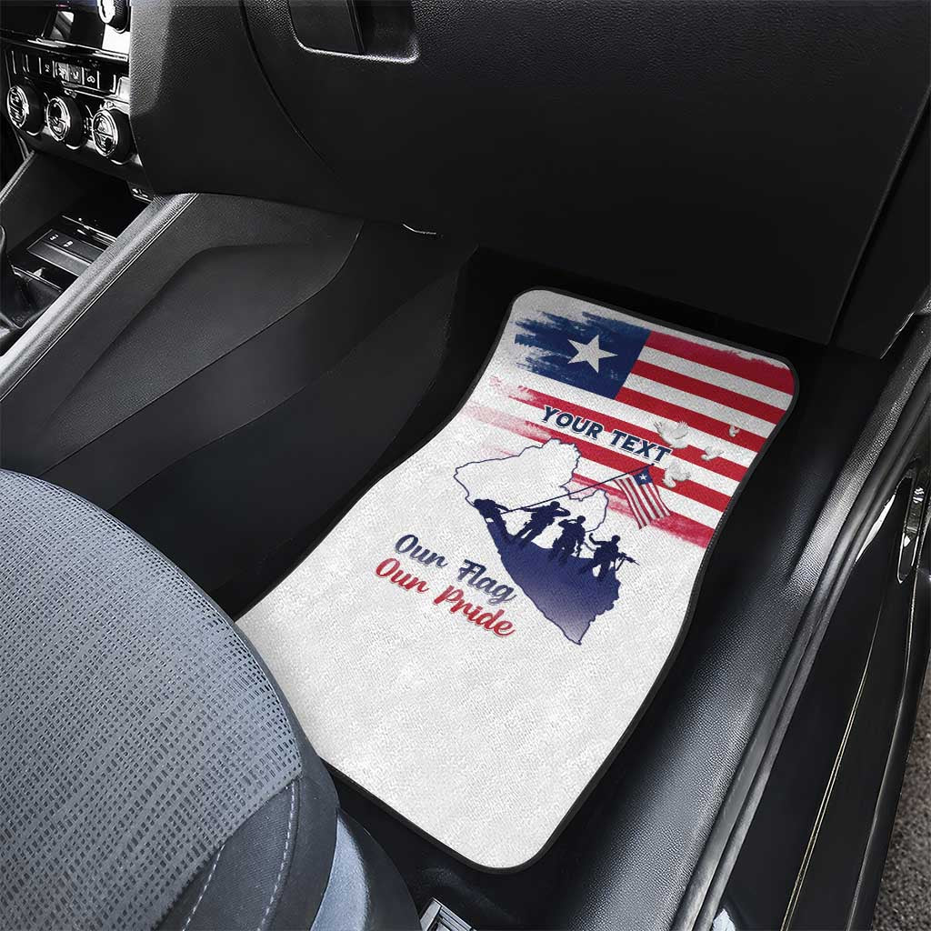 Liberia Flag Day Car Mats Coat Of Arms With Map