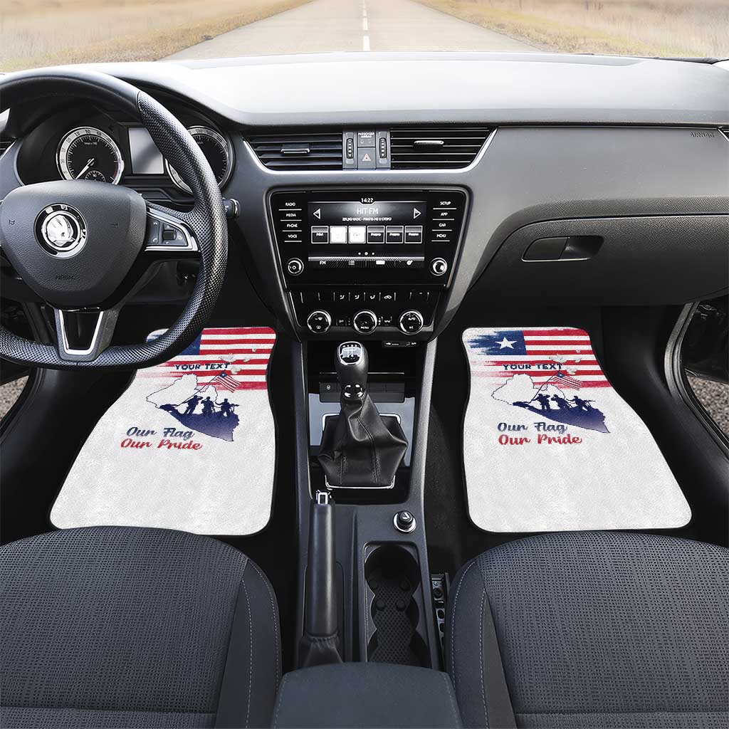 Liberia Flag Day Car Mats Coat Of Arms With Map