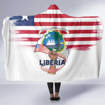 Liberia Flag Day Hooded Blanket Coat Of Arms With Map