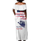 Personalised Liberia Flag Day Off Shoulder Maxi Dress Coat Of Arms With Map