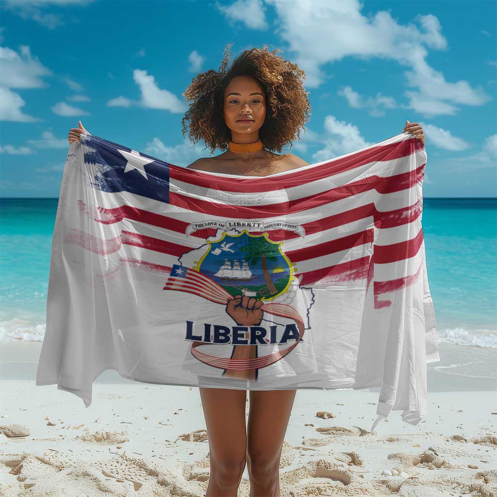 Liberia Flag Day Sarong Coat Of Arms With Map