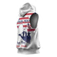 Personalised Liberia Flag Day Sleeveless Hoodie Coat Of Arms With Map - African Pride