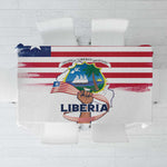 Liberia Flag Day Tablecloth Coat Of Arms With Map