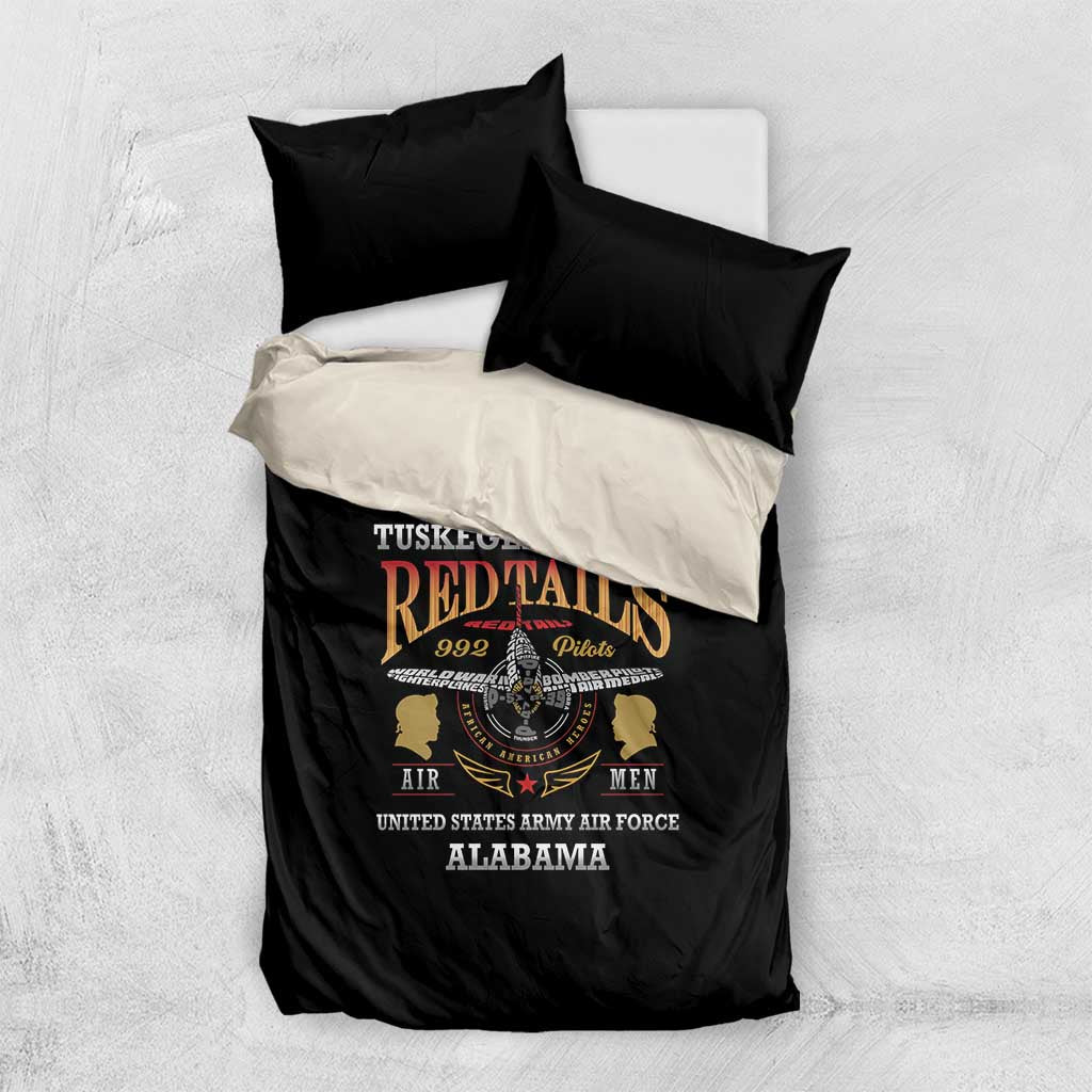 Red Tails Legacy Bedding Set WWII Legacy Tribute - Black Color - African Pride