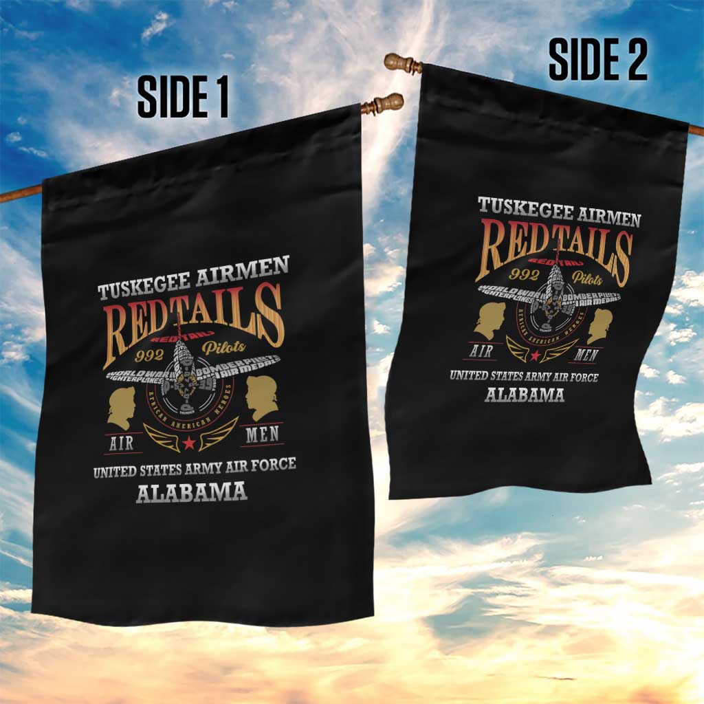 Red Tails Legacy Garden Flag WWII Legacy Tribute - Black Color - African Pride