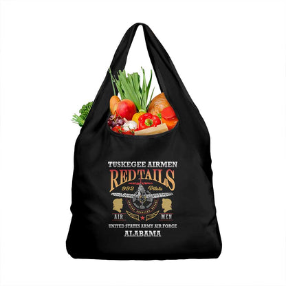 Red Tails Legacy Grocery Bag WWII Legacy Tribute - Black Color - African Pride