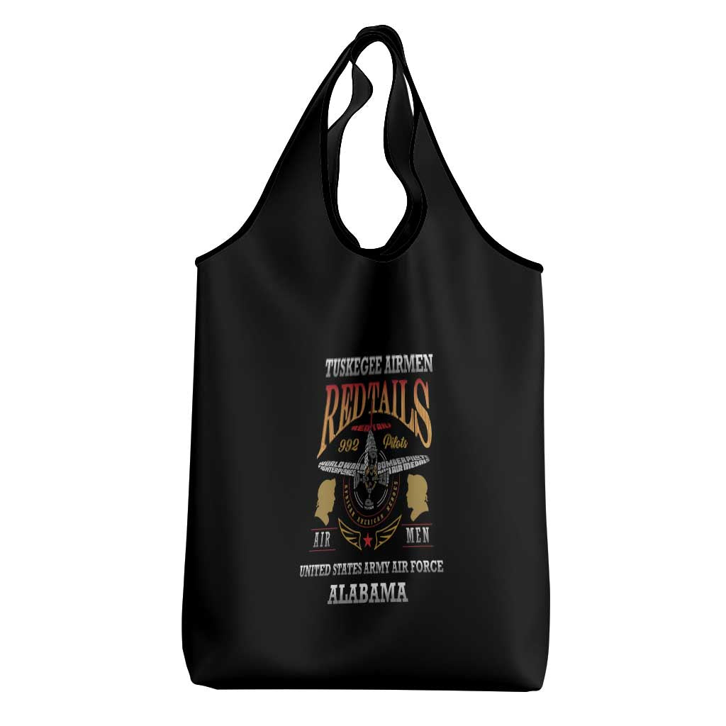 Red Tails Legacy Grocery Bag WWII Legacy Tribute - Black Color - African Pride
