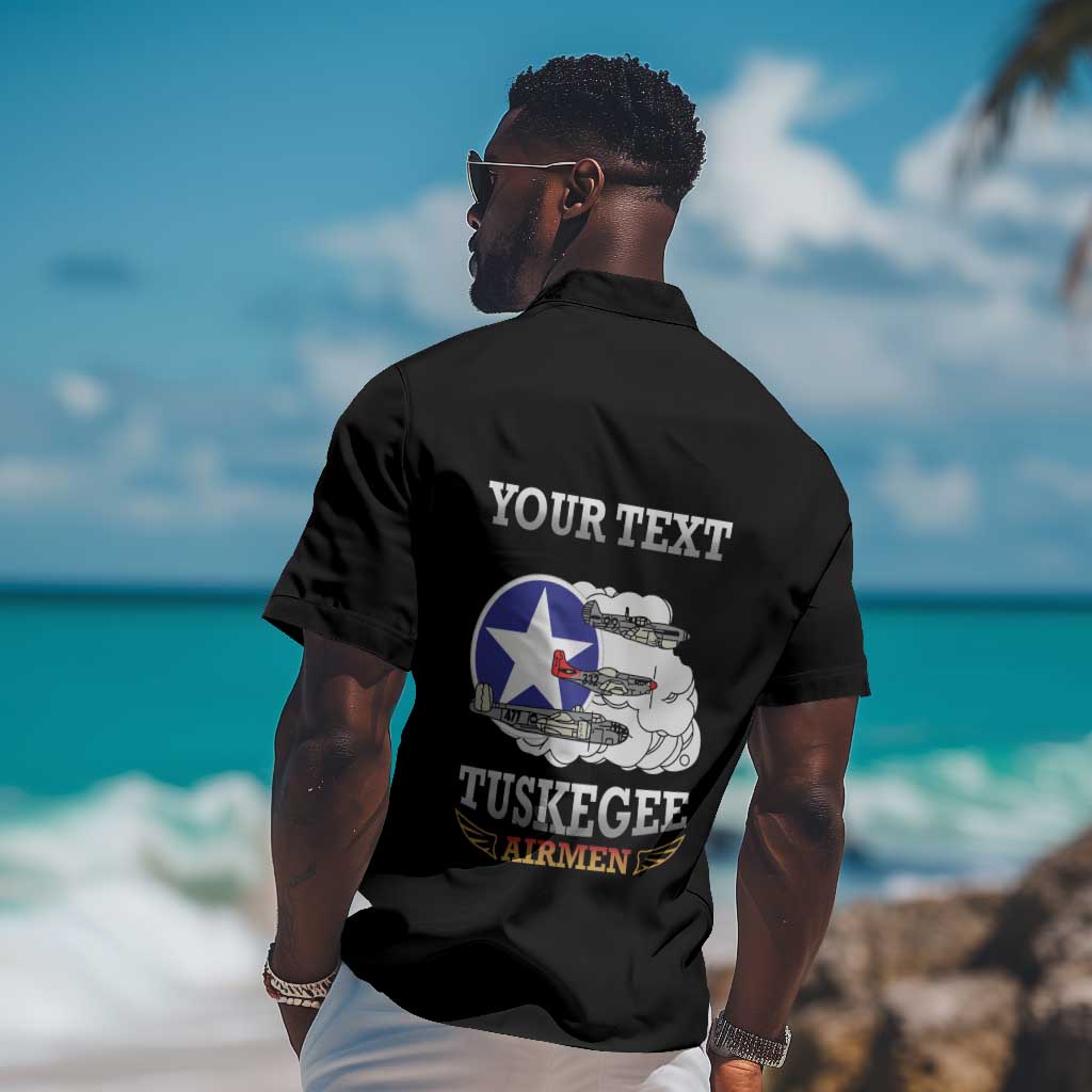 Personalized Red Tails Legacy Hawaiian Shirt WWII Legacy Tribute - Black Color - African Pride
