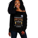 Personalized Red Tails Legacy Off Shoulder Sweater WWII Legacy Tribute - Black Color - African Pride