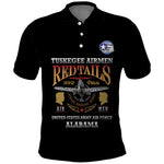 Personalized Red Tails Legacy Polo Shirt WWII Legacy Tribute - Black Color - African Pride