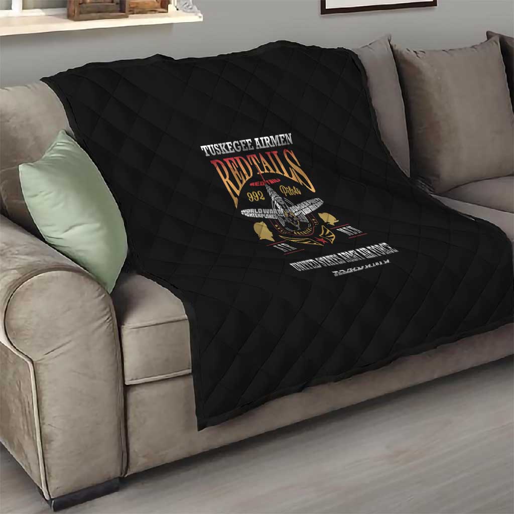 Red Tails Legacy Quilt WWII Legacy Tribute - Black Color - African Pride