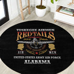 Red Tails Legacy Round Carpet WWII Legacy Tribute - Black Color - African Pride