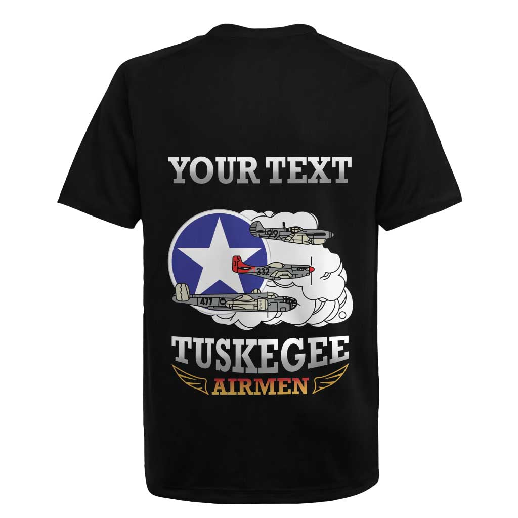 Personalized Red Tails Legacy Rugby Jersey WWII Legacy Tribute - Black Color - African Pride