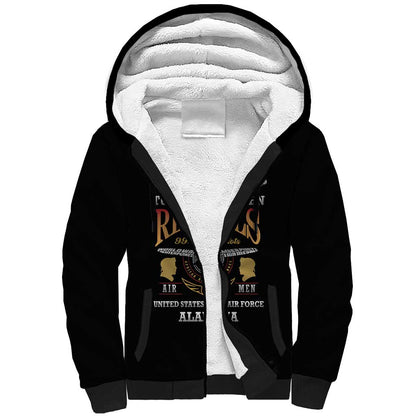 Personalized Red Tails Legacy Sherpa Hoodie WWII Legacy Tribute - Black Color - African Pride