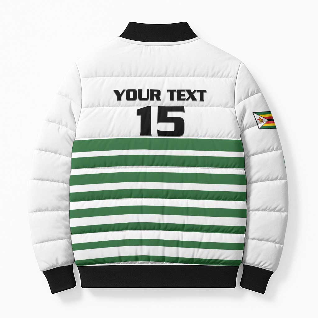 Zimbabwe Rugby Sevens Custom Bomber Puffer Jacket Go Cheetahs Go