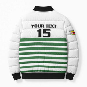 Zimbabwe Rugby Sevens Custom Bomber Puffer Jacket Go Cheetahs Go