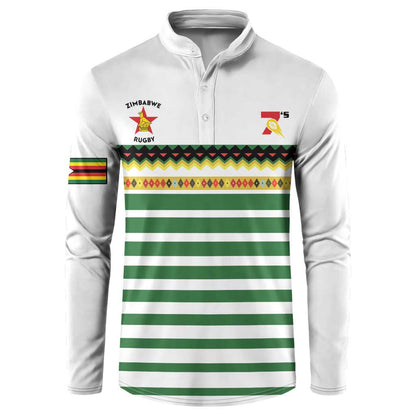 Zimbabwe Rugby Sevens Custom Button Sweatshirt Go Cheetahs Go