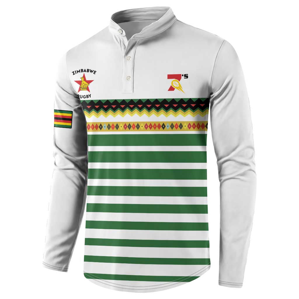 Zimbabwe Rugby Sevens Custom Button Sweatshirt Go Cheetahs Go