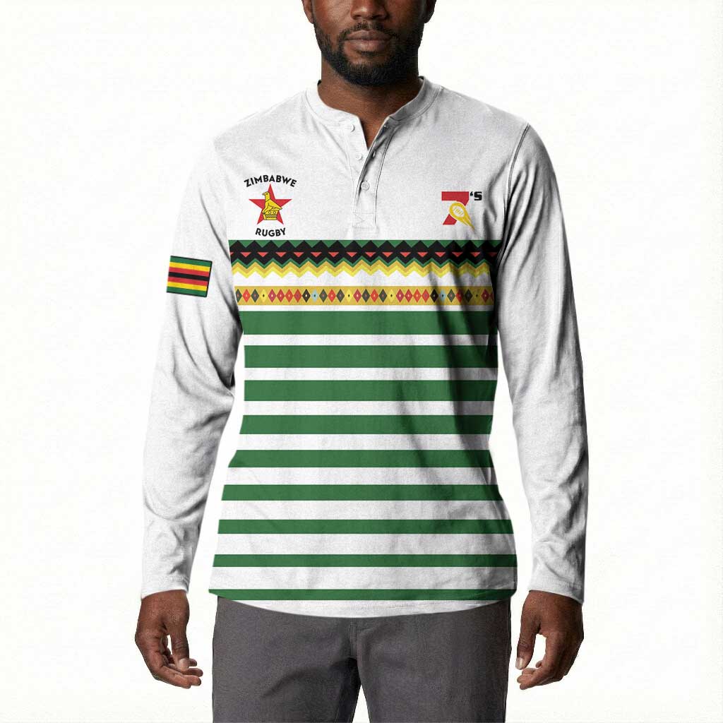 Zimbabwe Rugby Sevens Custom Button Sweatshirt Go Cheetahs Go